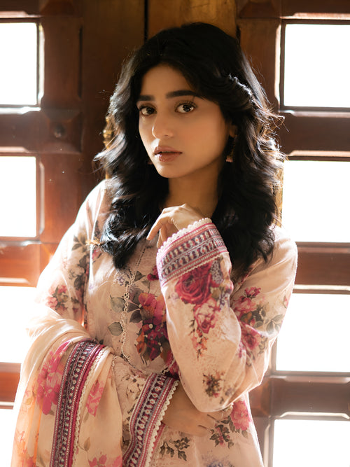3pcs Unstitched Printed Lawn