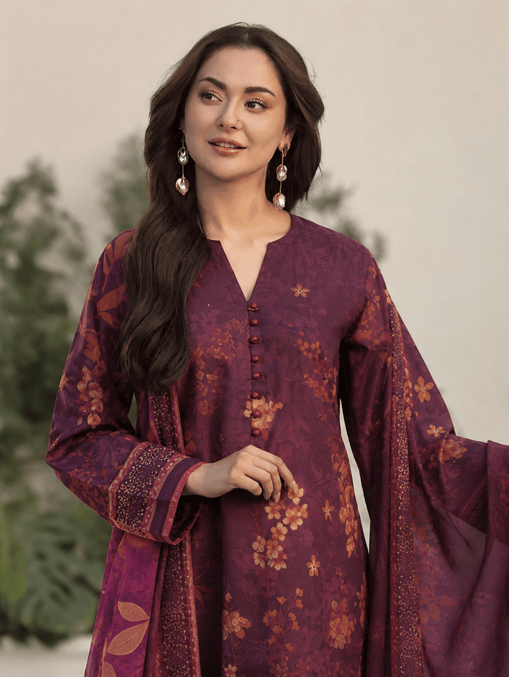 3pcs Unstitched Printed Lawn