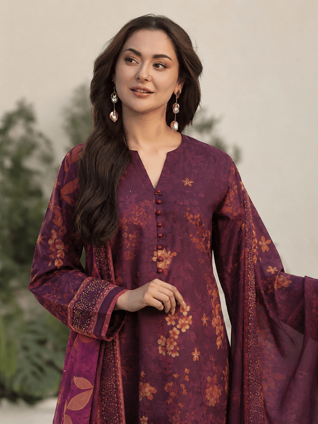 3pcs Unstitched Printed Lawn
