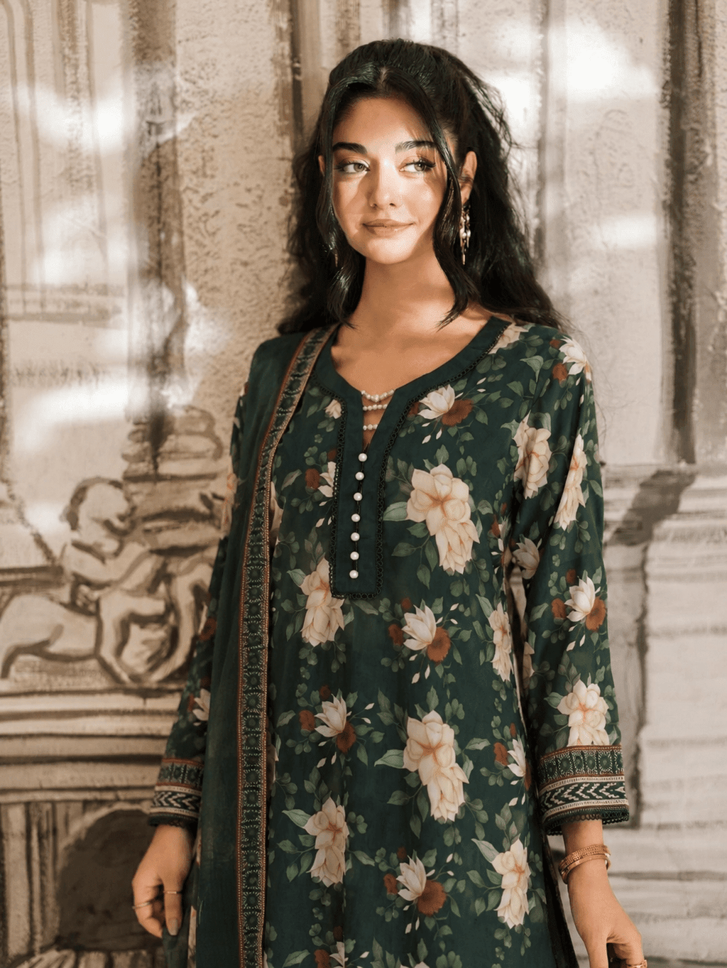 3pcs Unstitched Printed Lawn