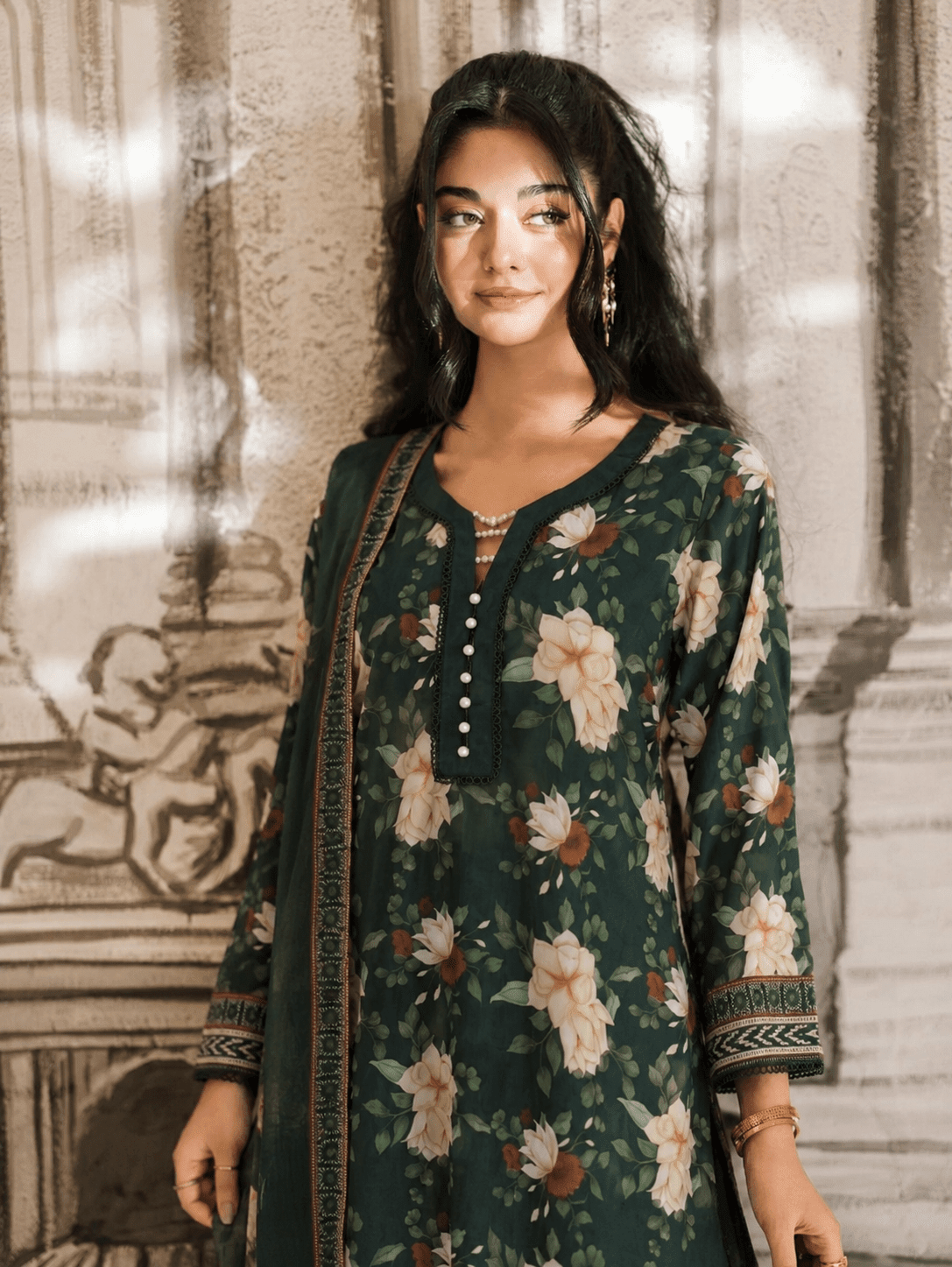 3pcs Unstitched Printed Lawn