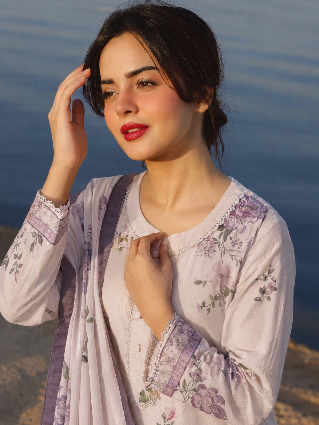 3pcs Unstitched Printed Lawn