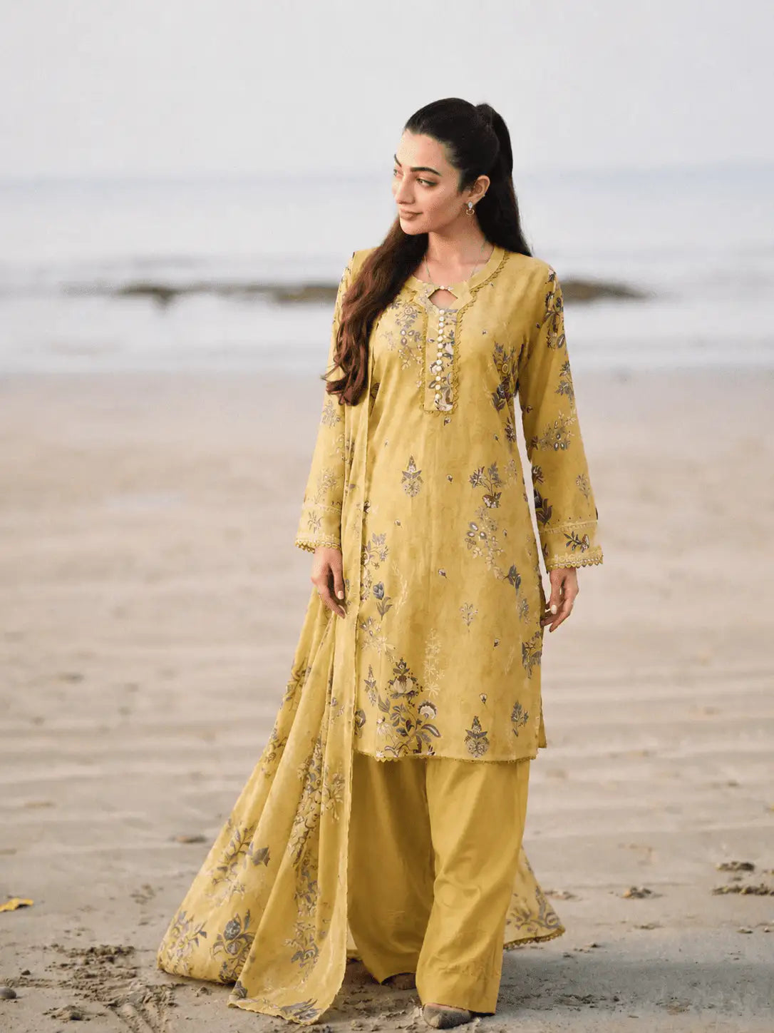 3pcs Unstitched Printed Lawn