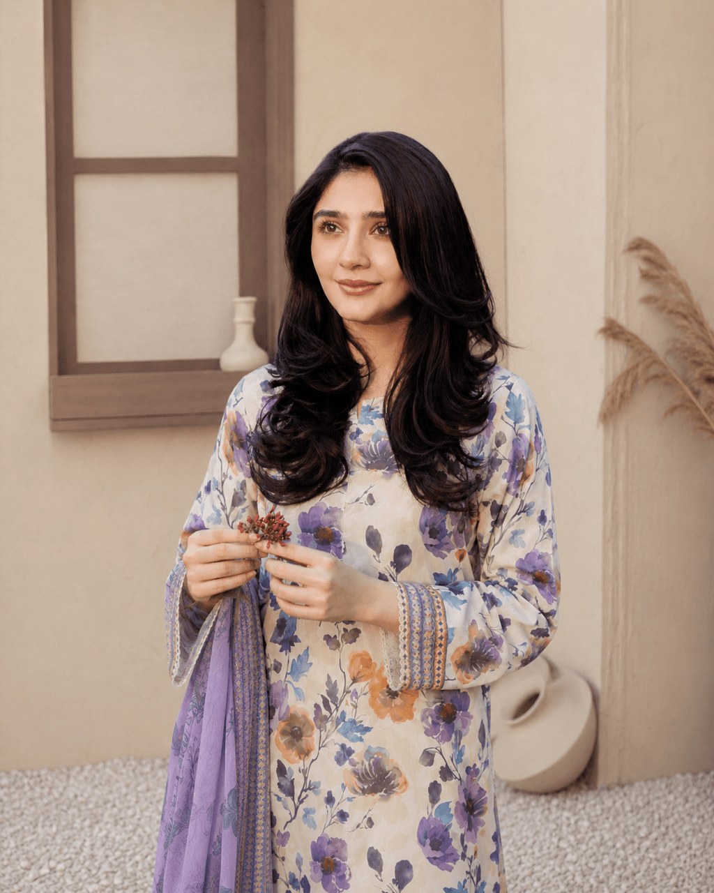 3pcs Unstitched Printed Lawn