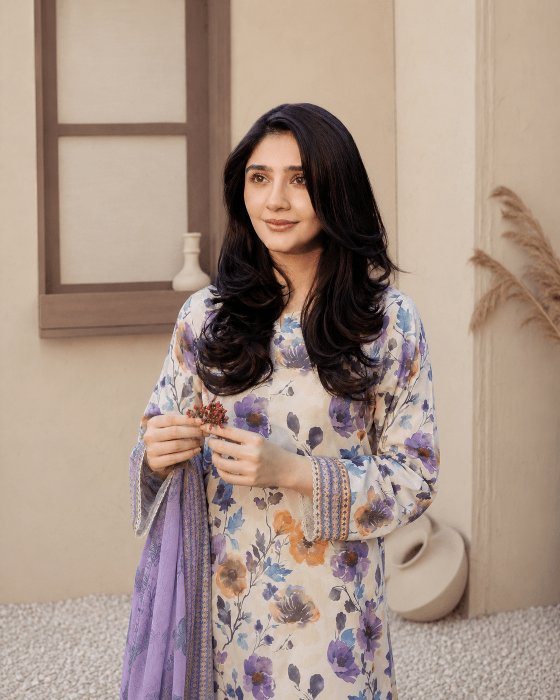 3pcs Unstitched Printed Lawn