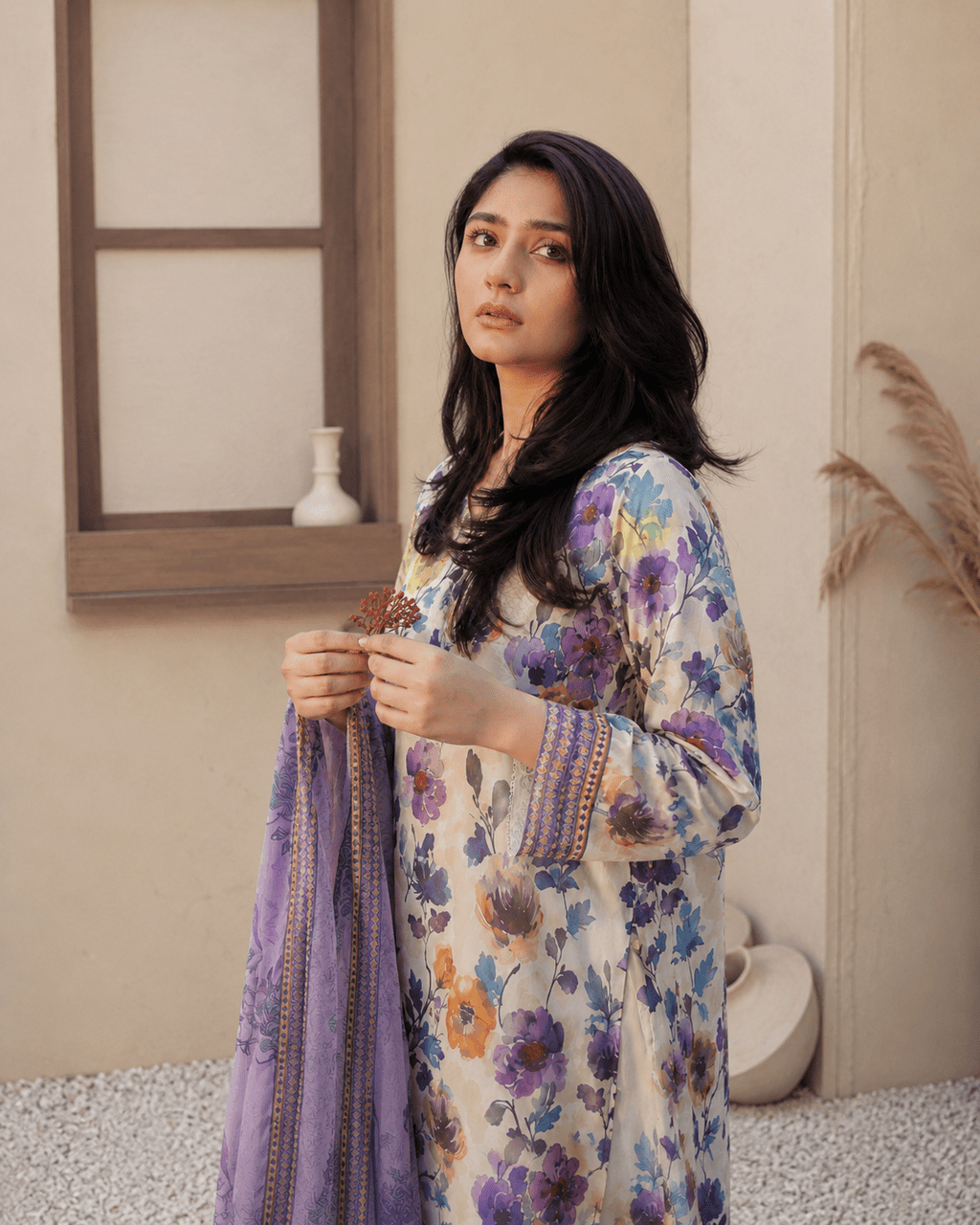 3pcs Unstitched Printed Lawn