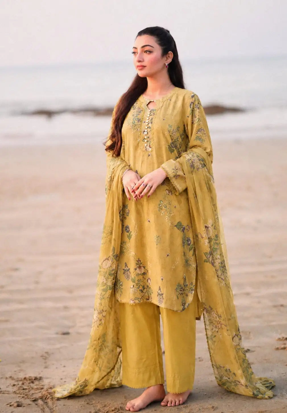3pcs Unstitched Printed Lawn