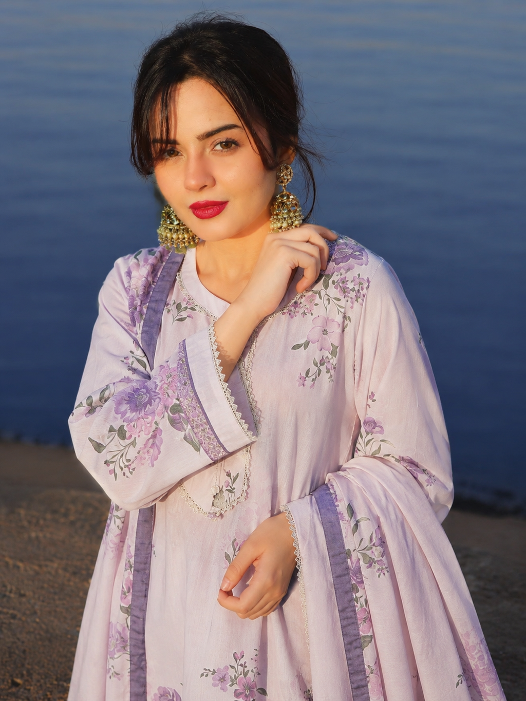 3pcs Unstitched Printed Lawn