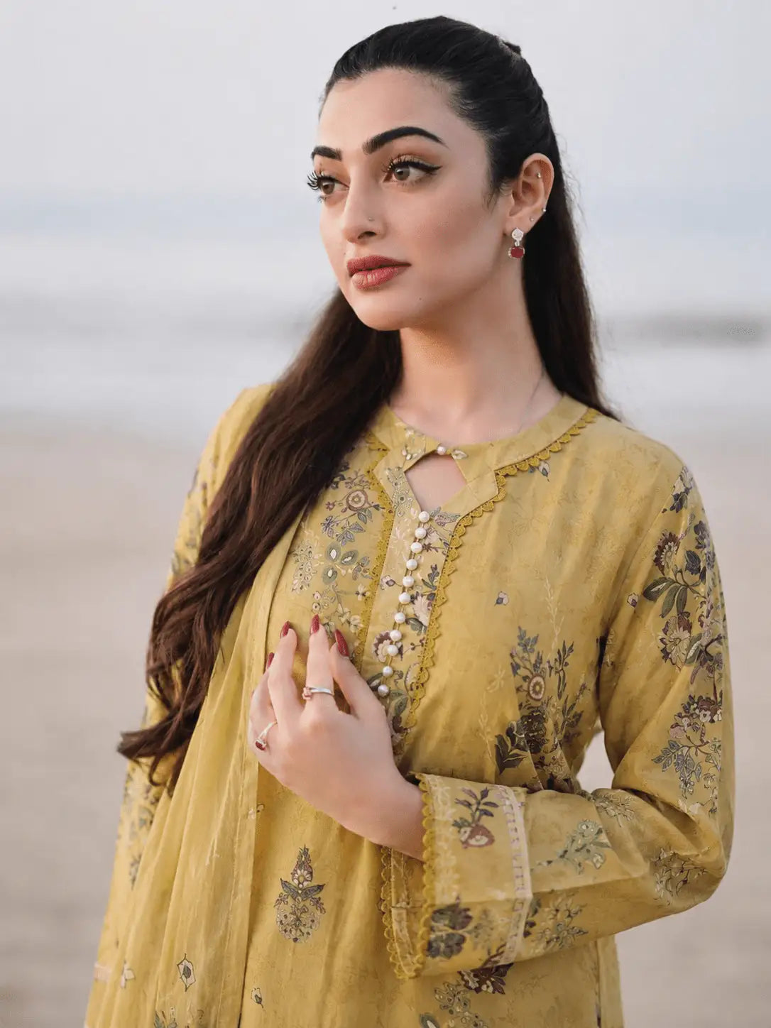 3pcs Unstitched Printed Lawn